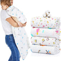 Set of 2 Baby Bath Towels Muslin Baby Blanket, 6 Layer 41.5" X 41.5" Muslin Cloths Cotton Extra Soft Wash Cloth (Colour Random)